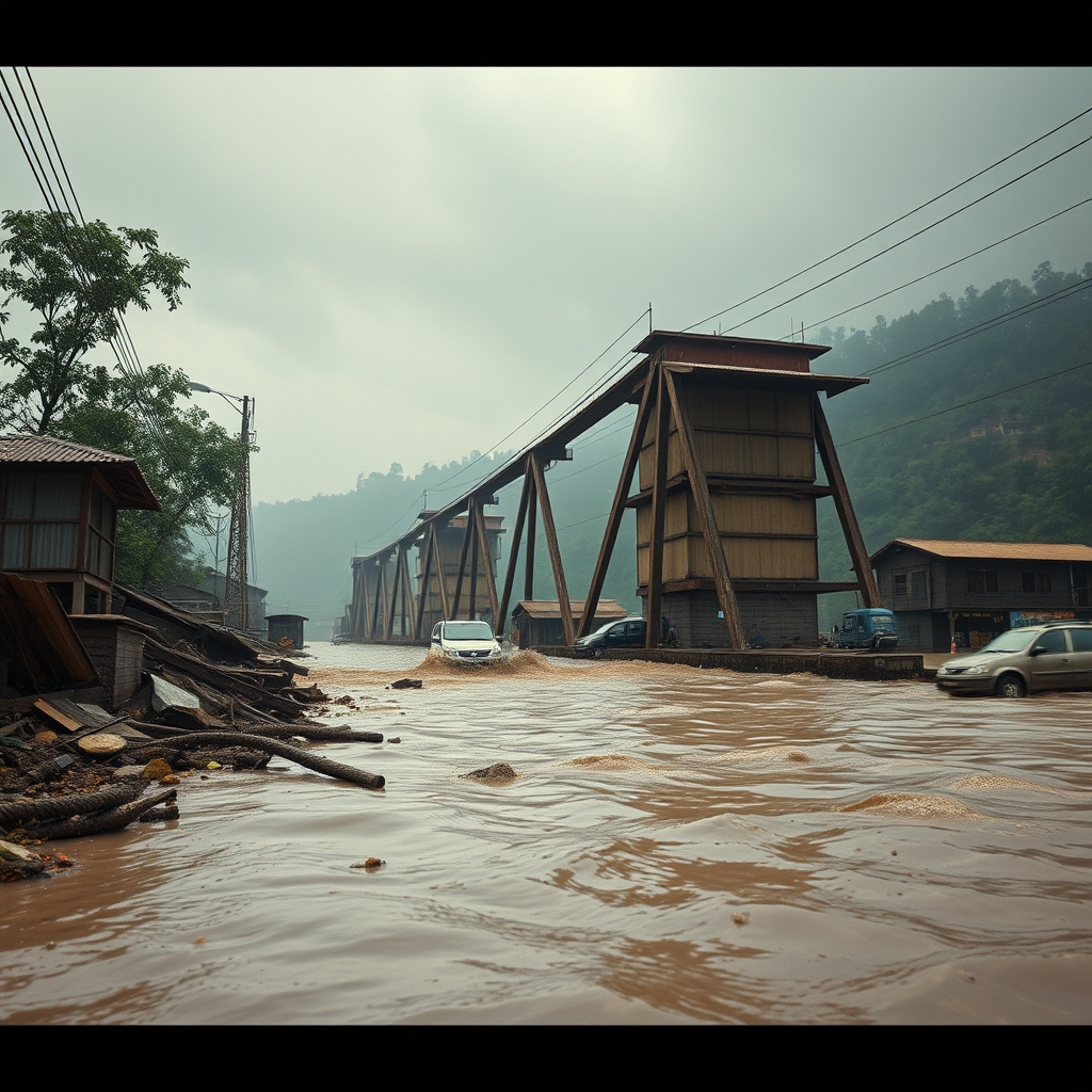 WATCH: Another Massive Flash Flood in Nepal Destroys Bridge, Wipes Out Homes | TOC News editorial image
