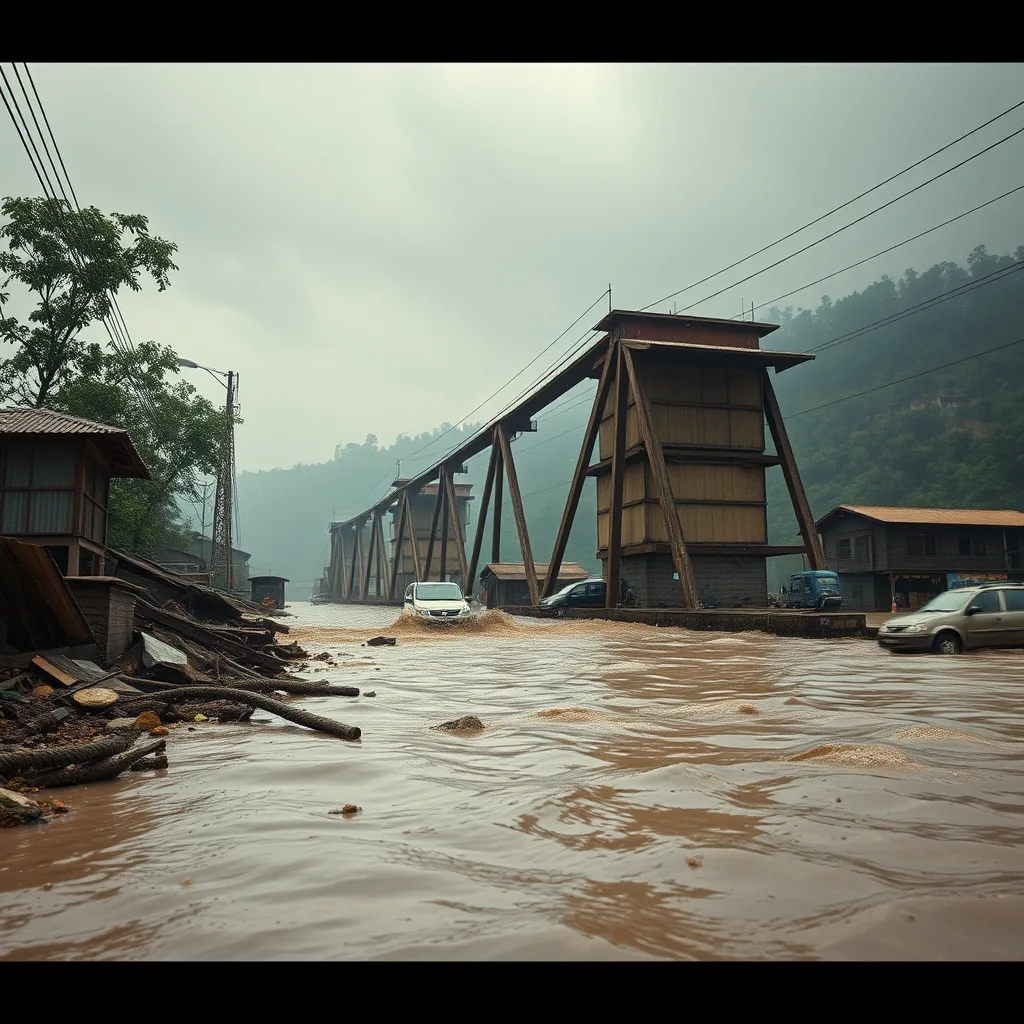 WATCH: Another Massive Flash Flood in Nepal Destroys Bridge, Wipes Out Homes | TOC News editorial image