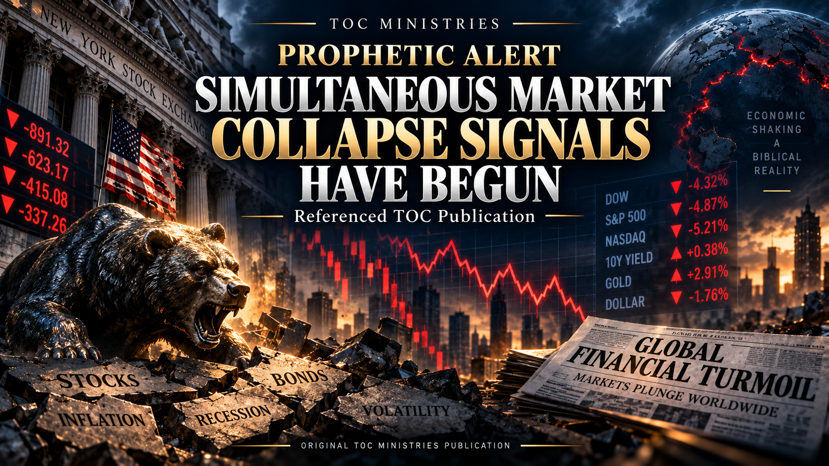 Conceptual artwork accompanying the earlier TOC economic warning