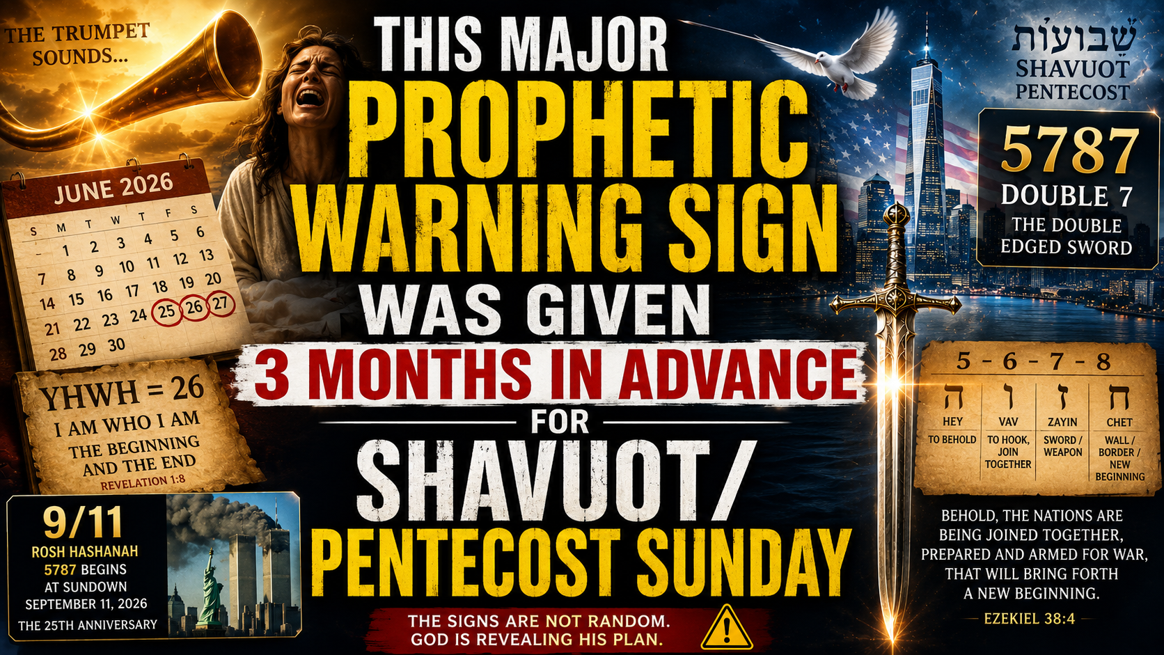 A MAJOR PROPHETIC WARNING SIGN GIVEN THREE MONTHS IN ADVANCE TO SHAVUOT/PENTECOST SUNDAY | WARNING TO AMERICA