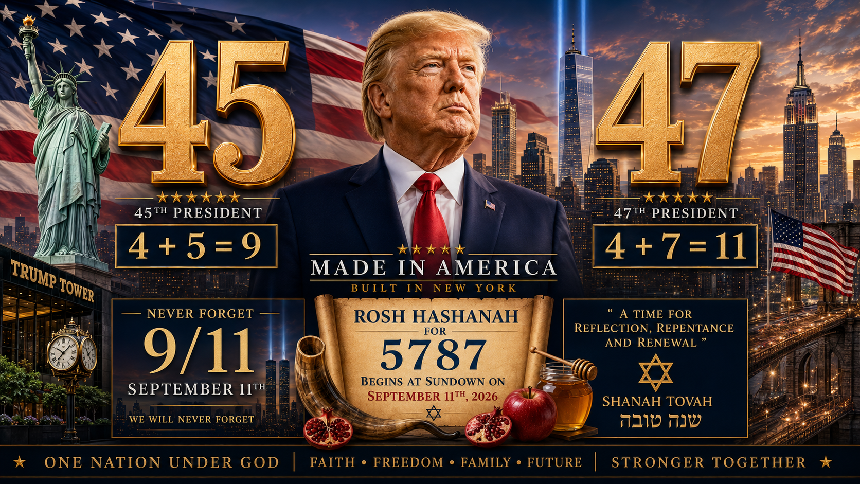 Trump 45th and 47th President and the 9/11 connection