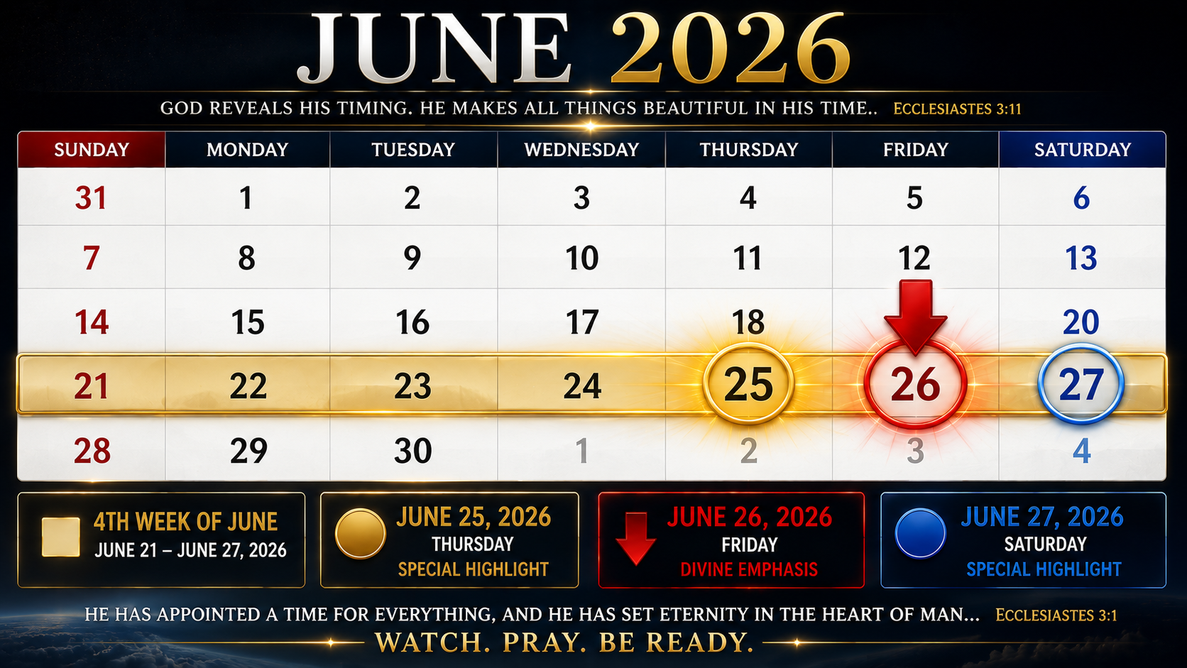 JUNE 2026 CALENDAR