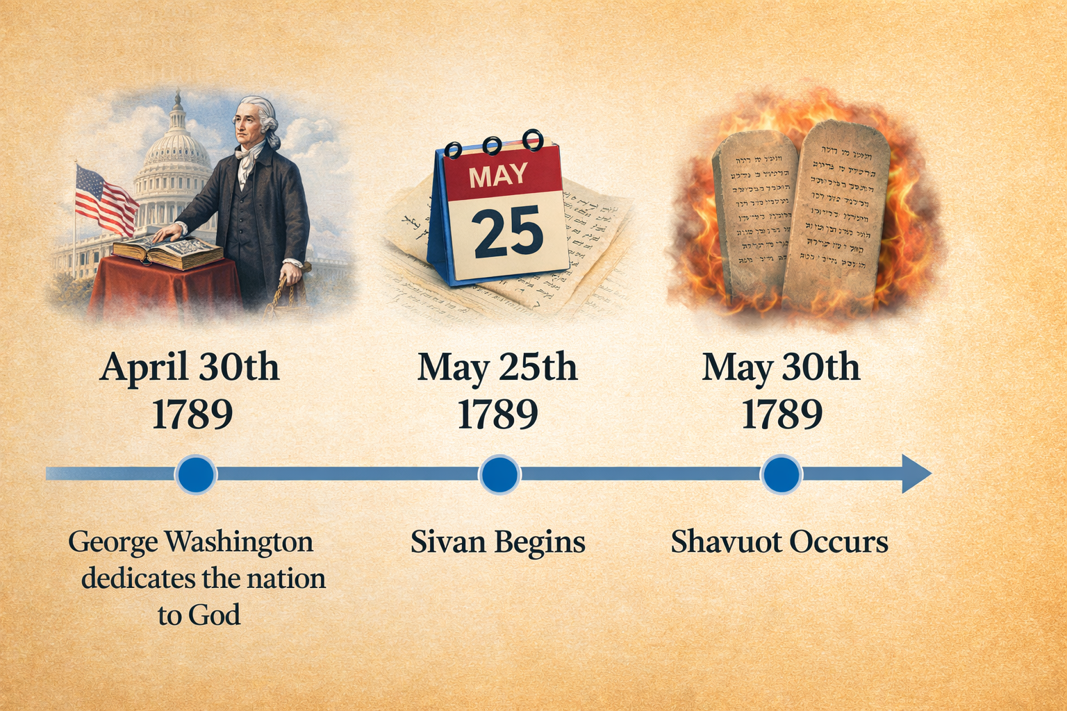 America's Government Activated In Season of Shavuot/Pentecost April 30, 1789 - May 30th 1789