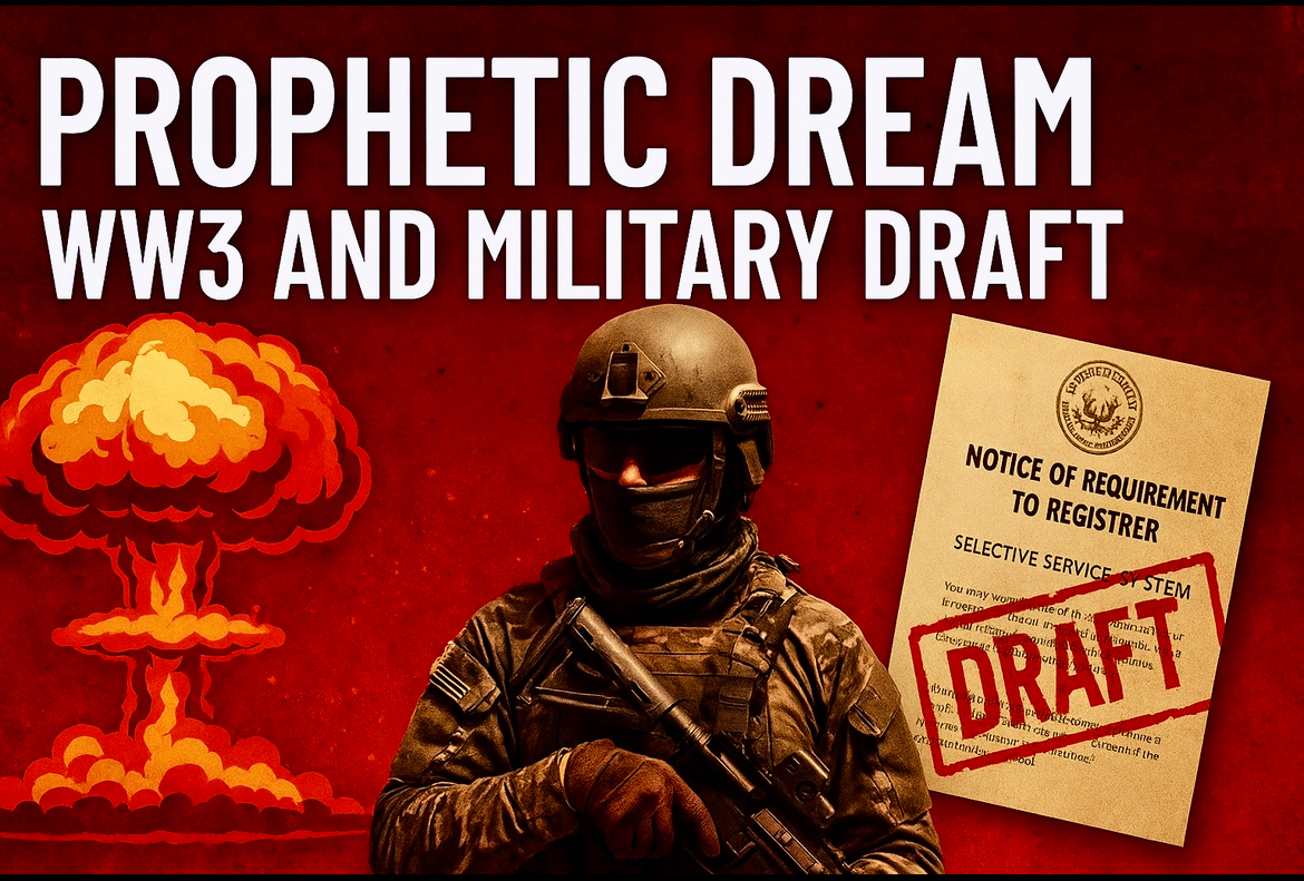 PROPHETIC DREAM MILITARY DRAFT COMING, WW3 COMING, AS ISRAEL THREATENED TO BE REMOVED